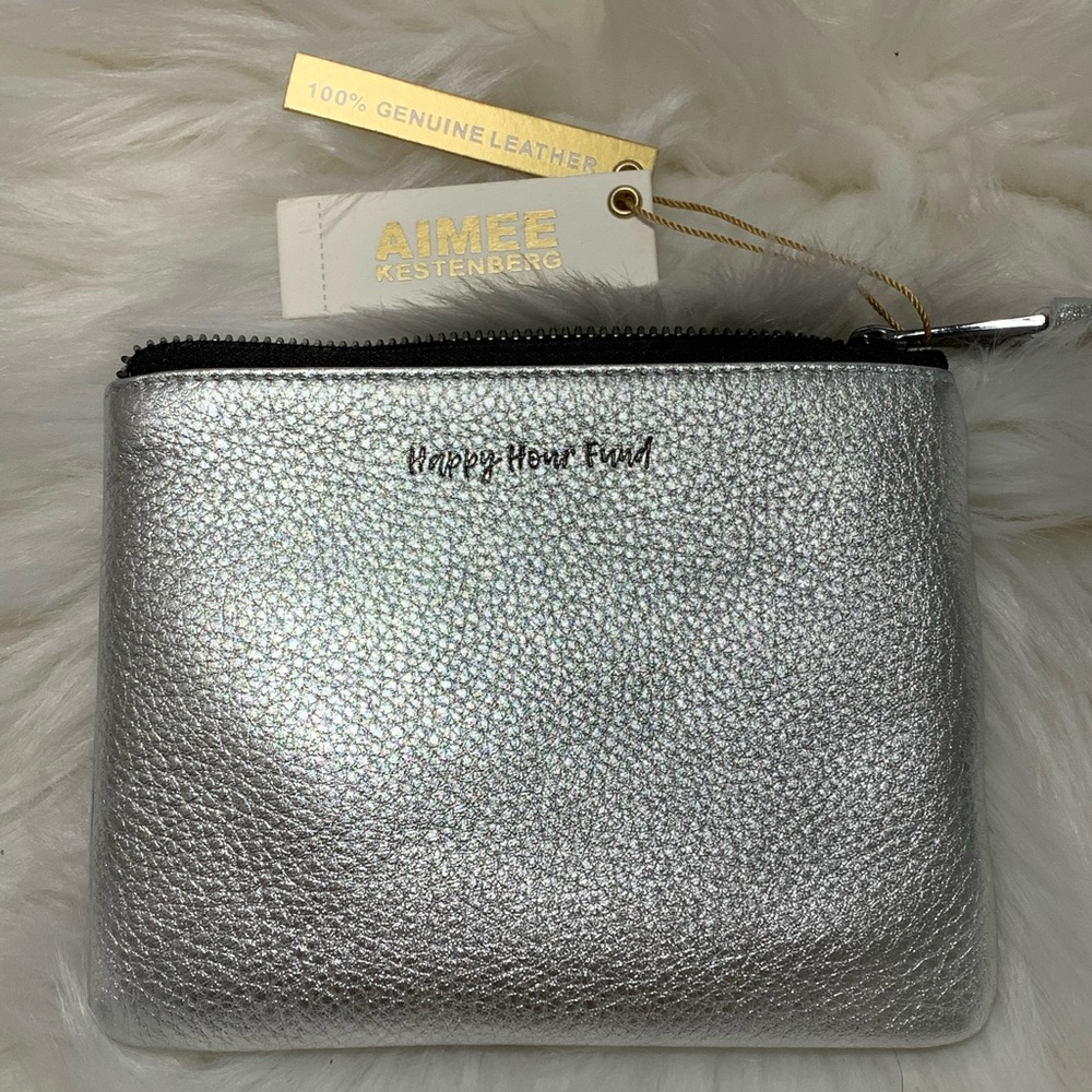 NEW Aimee Kestenberg Leather Silver Pouchette
